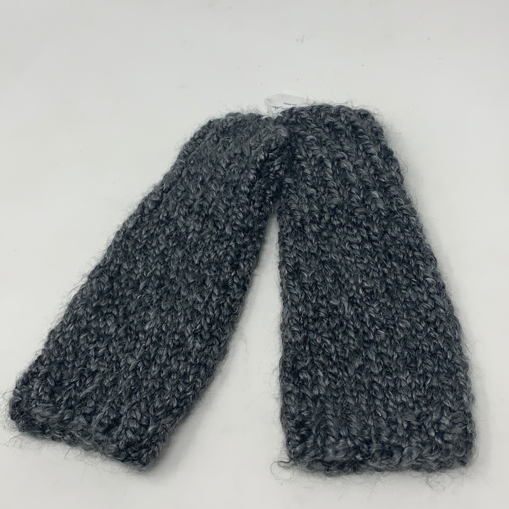 Hand Knit Gray Fingerless Gloves Knit Wrist Warmers Cozy Winter Cottagecore